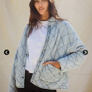 MAYA KNIT DENIM QUILTED JACKET